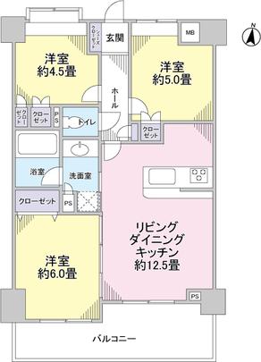 Floor plan. 4 floor ・ South-facing room