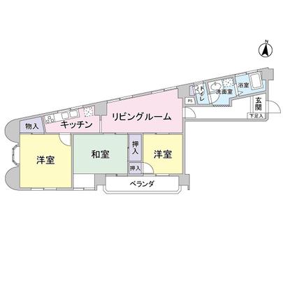 Floor plan. 5 floor, South ・ West ・ North of the three-direction room