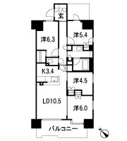 Floor: 4LDK + Wic, the occupied area: 80.19 sq m