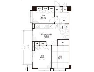 Floor plan. 3DK, Price 18,800,000 yen, Occupied area 55.86 sq m , Balcony area 7.52 sq m