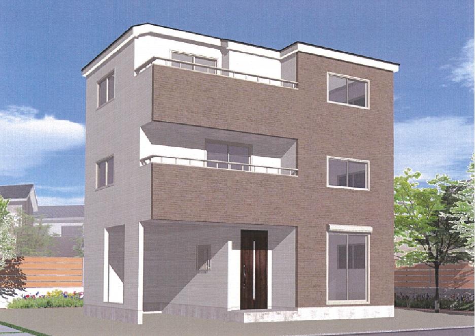 Rendering (appearance). Exquisite combination of white and brown will highlights the stylish appearance !! (6 Building)