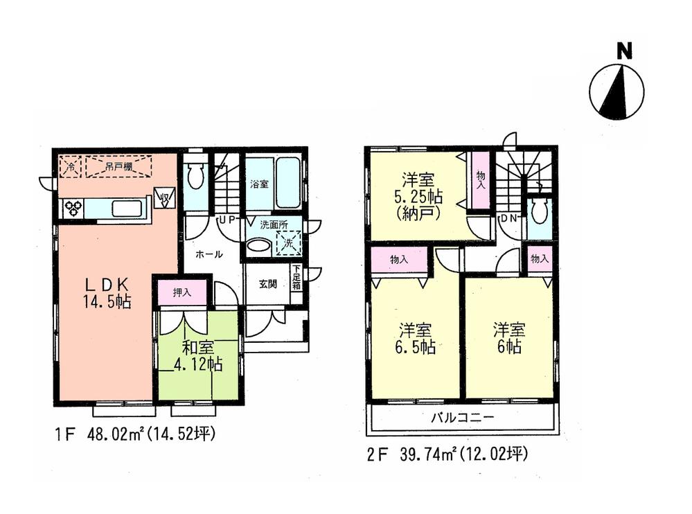 Floor plan. (F), Price 45,800,000 yen, 3LDK+S, Land area 105.74 sq m , Building area 87.76 sq m