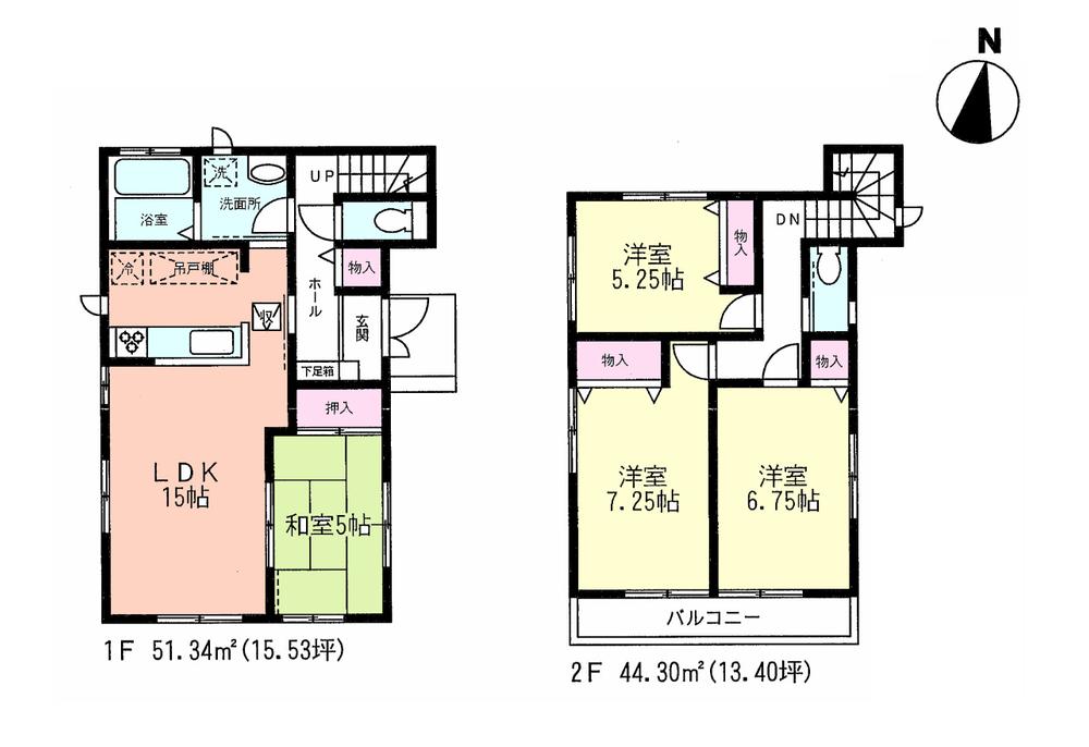 Floor plan. (G), Price 43,800,000 yen, 4LDK, Land area 93.09 sq m , Building area 95.64 sq m