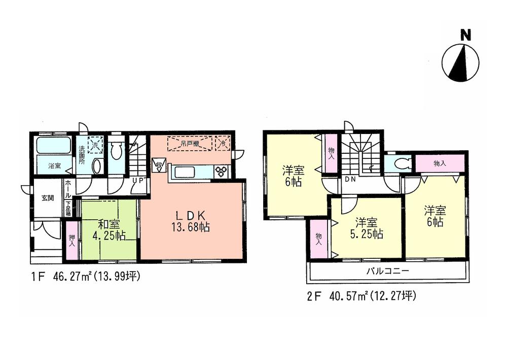 Floor plan. (I), Price 43,800,000 yen, 4LDK, Land area 93.19 sq m , Building area 86.84 sq m