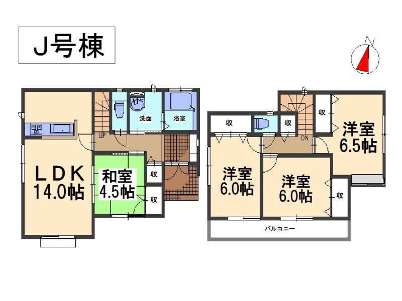 Floor plan. (J Building), Price 35,800,000 yen, 4LDK, Land area 89.5 sq m , Building area 91.91 sq m