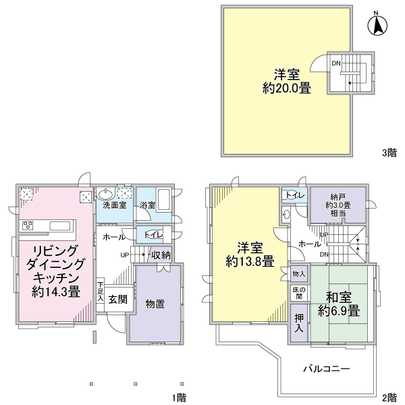Floor plan. Mitsui Home Co., Ltd. is an all-electric housing construction