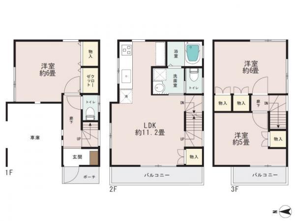 Floor plan. 28.5 million yen, 2LDK + S (storeroom), Land area 47.49 sq m , Building area 78.88 sq m floor plan