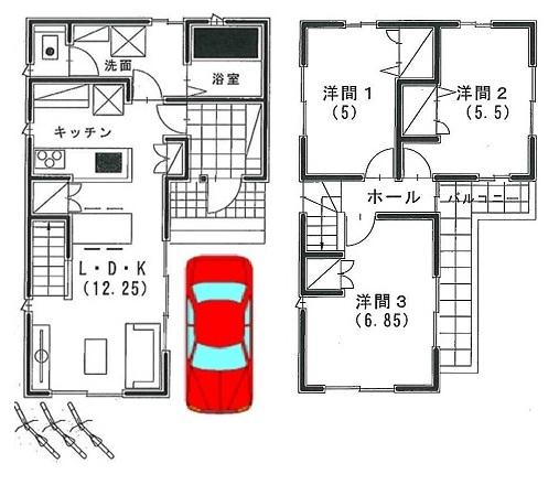 Other building plan example. Building plan example Total floor area of ​​71.62 sq m  