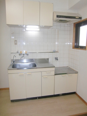 Kitchen. Gas two-burner can be installed type