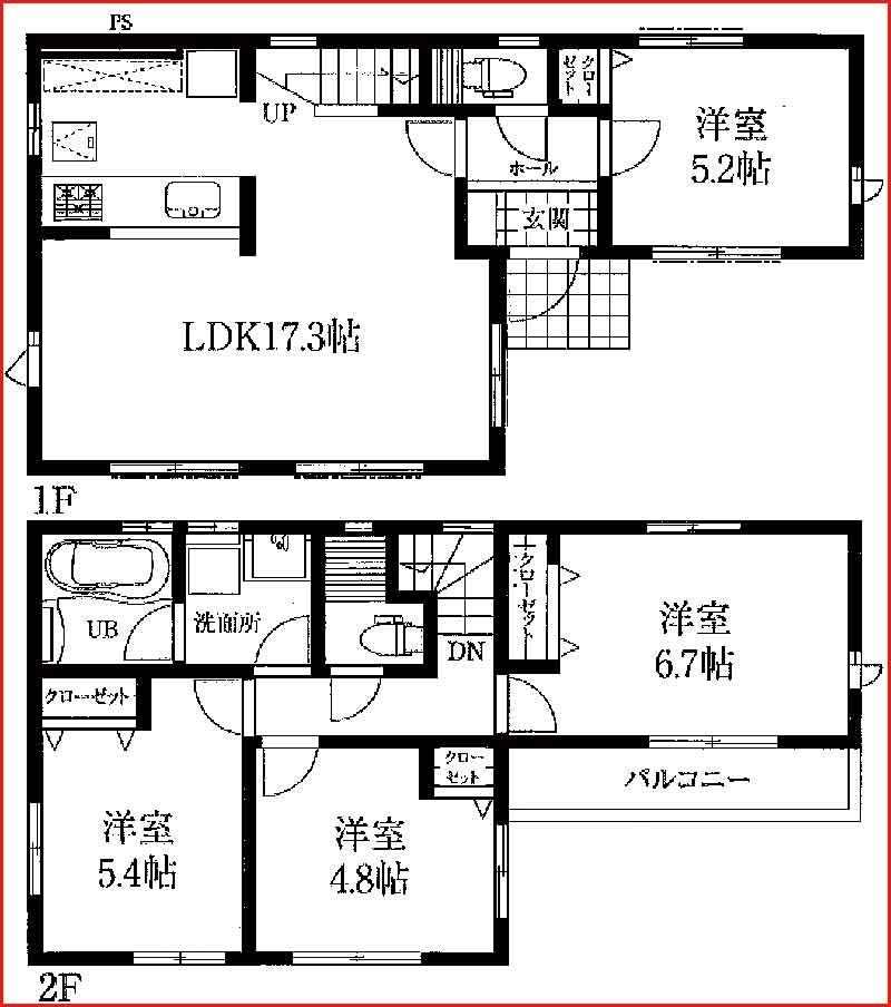 Floor plan. 31.5 million yen, 4LDK, Land area 90.28 sq m , Building area 89.42 sq m