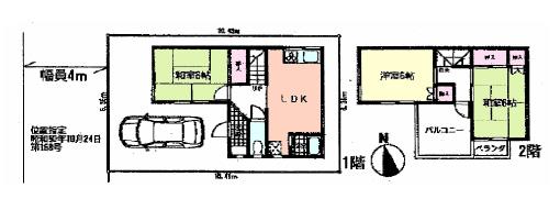 Floor plan. 15.8 million yen, 3DK, Land area 66.26 sq m , Building area 60 sq m