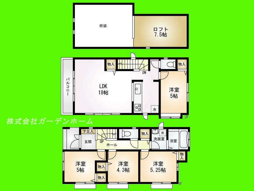 Floor plan. (3), Price 37,800,000 yen, 4LDK, Land area 104.18 sq m , Building area 86.73 sq m