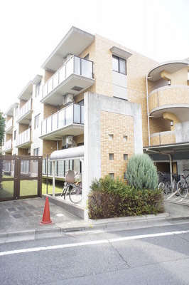 Building appearance. The outer wall stylish orange