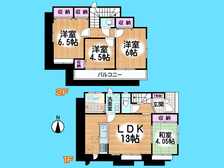Floor plan. 36,900,000 yen, 4LDK, Land area 83.14 sq m , Building area 82.59 sq m  , Yes Car space ◆  Weekdays, It is possible your visit. Contact us, Free dial  [ 0120-40-4771 ]  Until. Nearby properties also will introduce Adachi. First, Please contact us