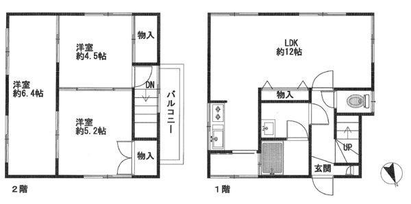 Floor plan. 13.8 million yen, 3LDK, Land area 48 sq m , Building area 64.07 sq m