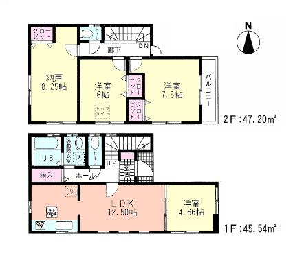 Floor plan. (12 Building), Price 30,800,000 yen, 4LDK, Land area 86.02 sq m , Building area 92.74 sq m