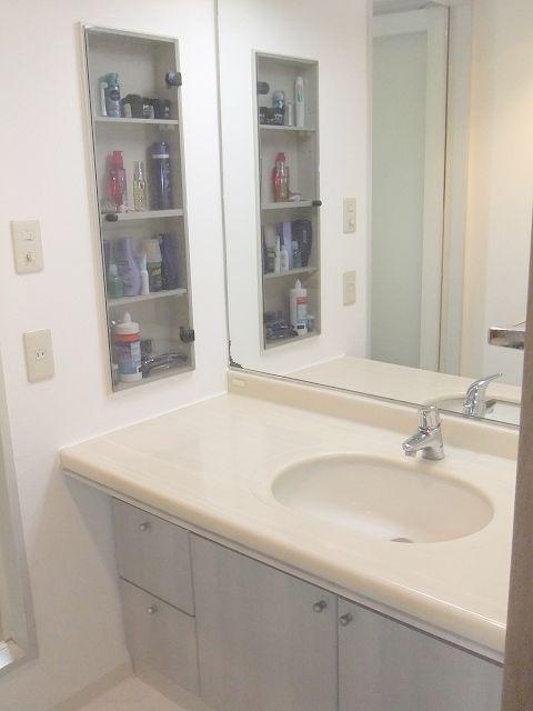 Wash basin, toilet. Wash basin