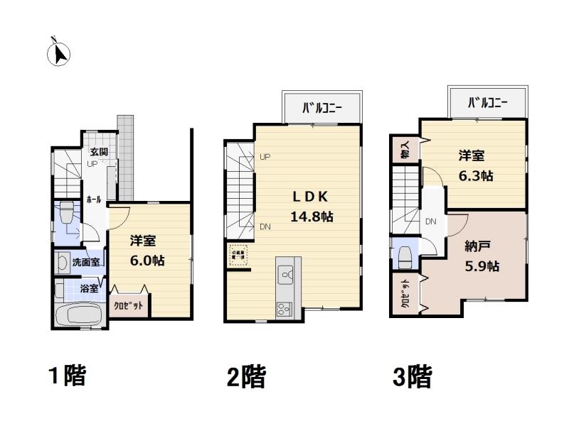 Floor plan. 31,800,000 yen, 2LDK + S (storeroom), Land area 44.76 sq m , Building area 76.81 sq m floor plan