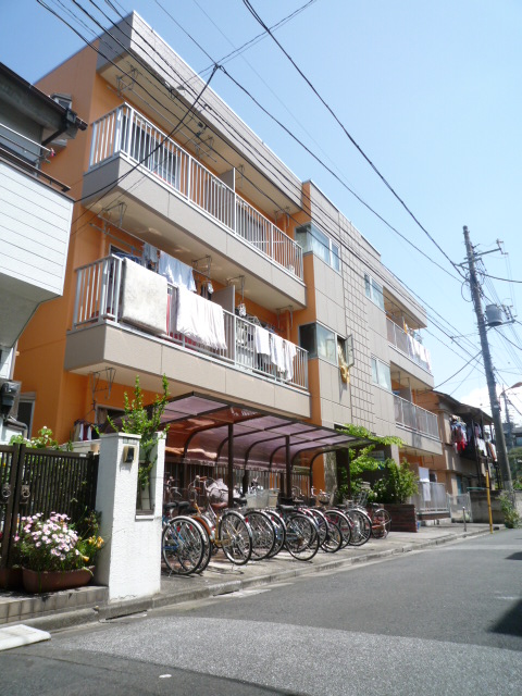 Building appearance. Orange of the outer wall is bright building