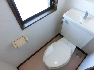 Toilet. Toilet window with