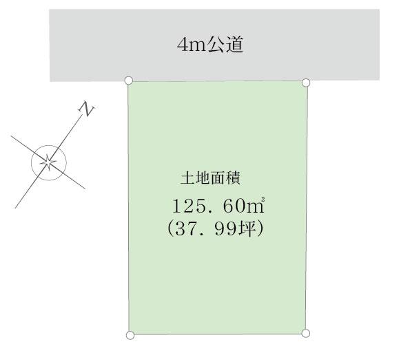 Compartment figure. Land price 24,800,000 yen, Land area 125.6 sq m