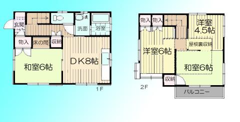 Floor plan. 22,800,000 yen, 4DK, Land area 66.86 sq m , Building area 81.97 sq m