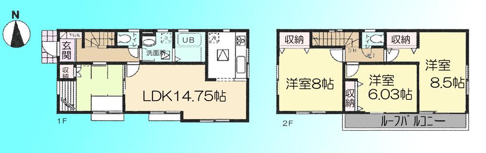 Floor plan. 33,900,000 yen, 4LDK, Land area 112.46 sq m , Building area 96.88 sq m