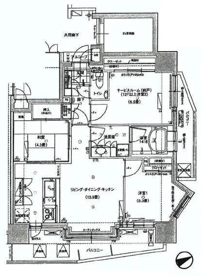 Floor plan. 2LDK + S (storeroom), Price 24,300,000 yen, Occupied area 68.48 sq m , Balcony area 15.75 sq m floor plan