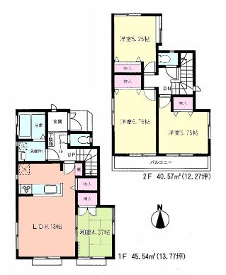 Floor plan. (L), Price 34,900,000 yen, 4LDK, Land area 85.05 sq m , Building area 86.11 sq m