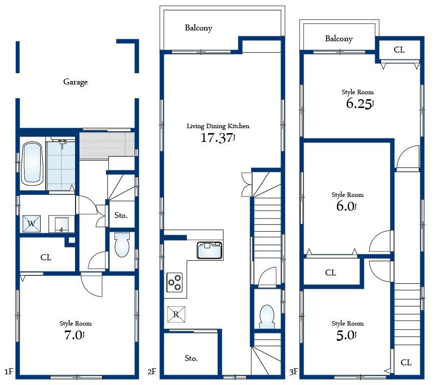 Floor plan. 34,900,000 yen, 4LDK, Land area 65 sq m , Building area 99.83 sq m room there 4LDK + garage