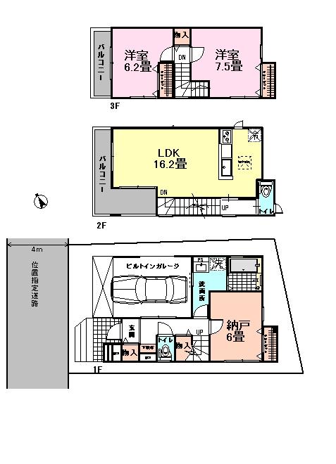 Floor plan. 26,800,000 yen, 2LDK + S (storeroom), Land area 71.16 sq m , Building area 106.08 sq m