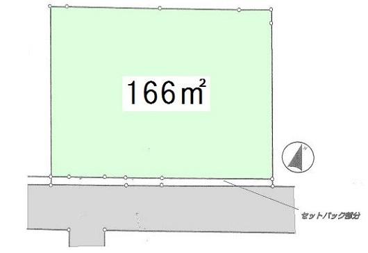 Compartment figure. Land price 50,800,000 yen, Land area 166 sq m