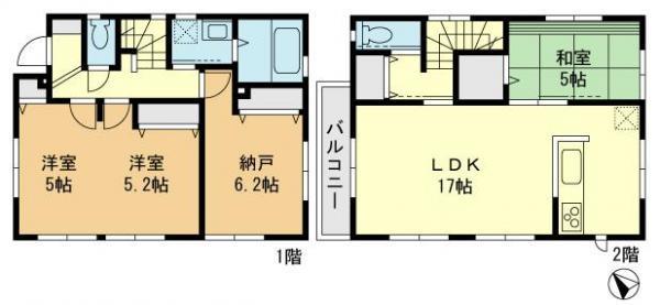 Floor plan. 29,800,000 yen, 3LDK+S, Land area 92.83 sq m , Building area 90.05 sq m