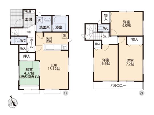 Floor plan. 27,900,000 yen, 4LDK, Land area 87 sq m , Building area 89.32 sq m floor plan