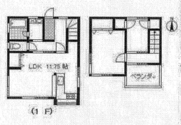 Floor plan. 29,800,000 yen, 2LDK, Land area 98.57 sq m , Building area 57 sq m