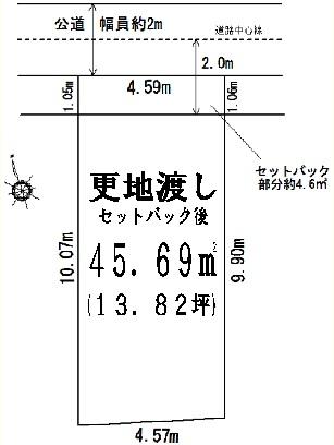 Compartment figure. Land price 8.9 million yen, Land area 45.69 sq m