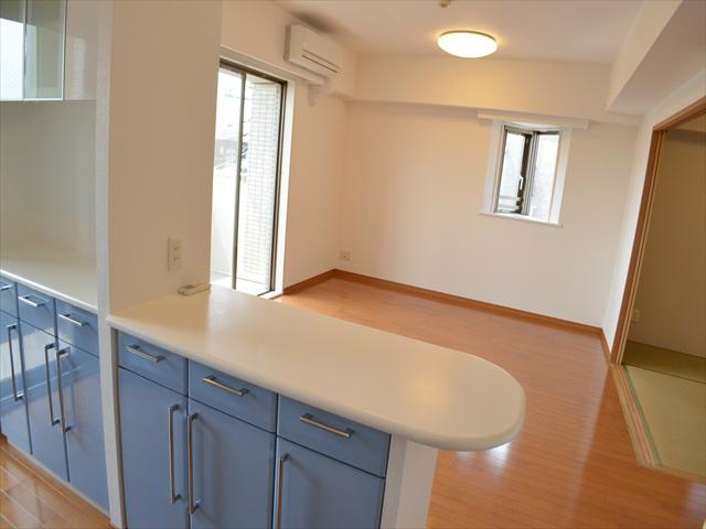 Living. Storage lot with counter