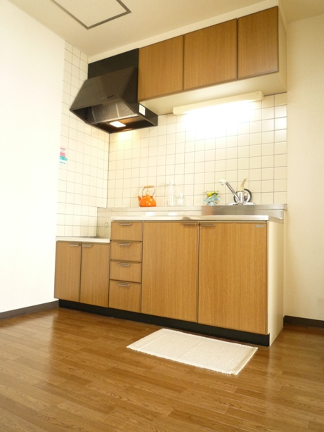 Kitchen. Two-burner gas stove can be installed