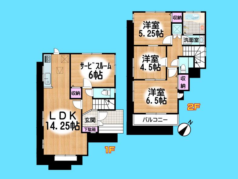 Floor plan. 29,800,000 yen, 4LDK, Land area 84.79 sq m , Building area 83.62 sq m  , Yes Car space ◆  Weekdays, It is possible your visit. Contact us, Free dial  [ 0120-40-4771 ]  Until. Nearby properties also will introduce Adachi. First, Please contact us