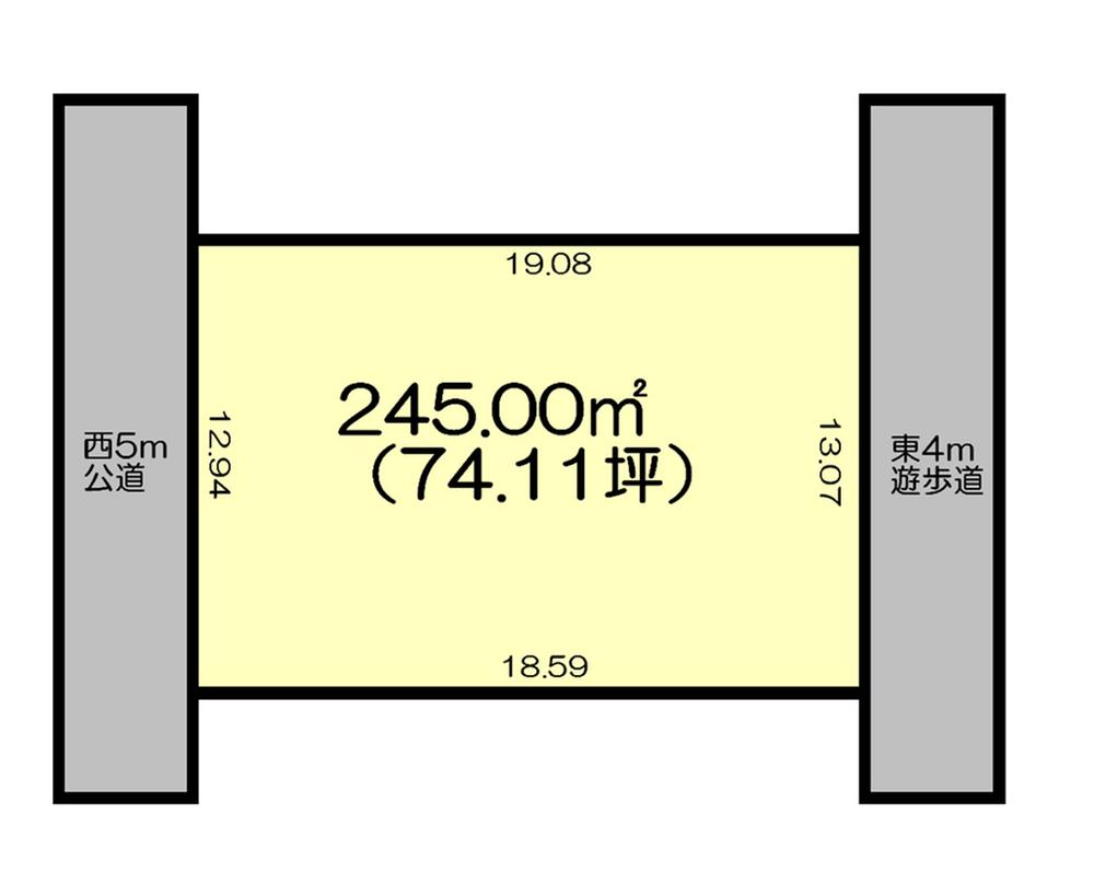 Compartment figure. Land price 81,520,000 yen, Shaping land facing the land area 243.66 sq m two-sided road. 