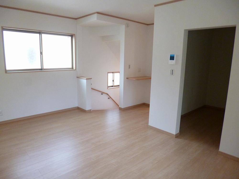 Living. Bright living room with light plug it from three sides window of