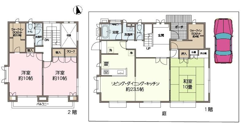 Floor plan. 49,800,000 yen, 3LDK, Land area 171.26 sq m , Building area 140.45 sq m