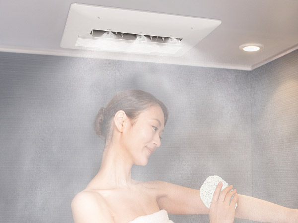 Bathing-wash room.  [Mist sauna with bathroom heating dryer] Relieve cold bathroom, Firm dry the clothes in the warm air. You can refresh the mind and the body in a gentle mist. (Same specifications)
