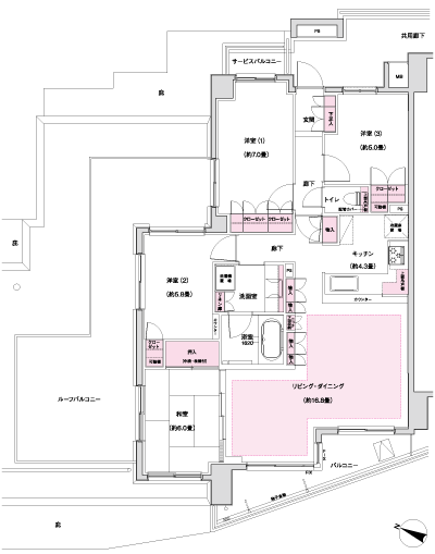 Floor: 4LDK, occupied area: 94.95 sq m