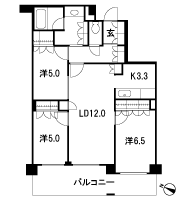 Floor: 3LDK, occupied area: 73.65 sq m