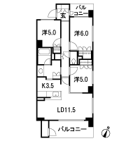 Floor: 3LDK, occupied area: 73.52 sq m