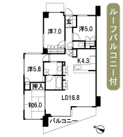 Floor: 4LDK, occupied area: 94.95 sq m