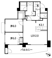 Floor: 2LDK + WIC, the occupied area: 63.15 sq m