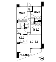 Floor: 3LDK, occupied area: 74.63 sq m