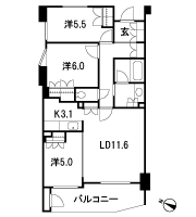 Floor: 3LDK, occupied area: 71.65 sq m